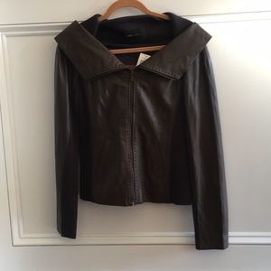 BCBG leather jacket nwt